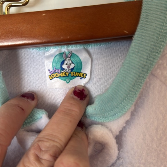 Bugs bunny vintage 1999 sleeper baby w embroidered good night, baby bugs no size - Picture 3 of 11